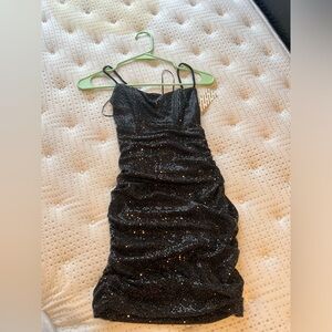 NWT urban outfitters sparkle black mini dress SIZE XS